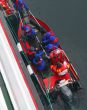 Polar landing boat, tied to side of cruise ship