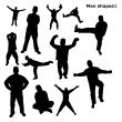 silhouettes of the man