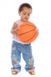 Baby whit basketball