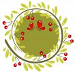 green foliage frame