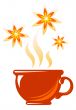 tea cup and flowers