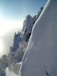 winter in mountains, forest, rocks