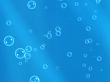 Abstract blue background with 3d bubbles