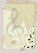 Background in retro - style, with musical symbols