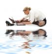 business yoga on white sand 6