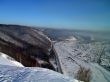winter, mountains, forest and village