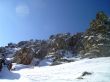 winter in mountains, rocks
