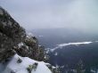 winter in mountains, forest, rocks