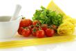 few raw ingredients for making pasta