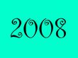2008 on green background