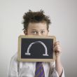 Boy with blackboard