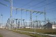 Row of electricity pylons