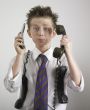 Boy with phones