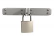 Two metal shutters, closed for 3d lock