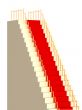 3d high ladder, covered with a red carpet