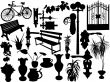 Silhouettes of different objects