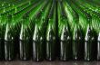 Green empty bottles
