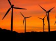 Wind turbines in sunset 1