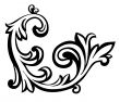 Vector illustration of an abstract floral element