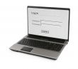 notebook with log in screen