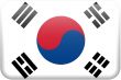 South Korea Flag Button