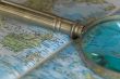 Magnifying glass on a map