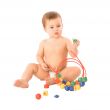 Boy with multicolored cubes