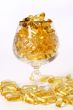 Glass with gold boluses