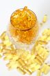 Glass with gold boluses