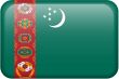 Turkmenistan Flag Button
