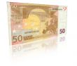 Fifty Euro banknote with reflection