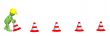 3d puppet - working, installing emergency cones