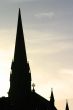 Silhouette of Church at Sunset