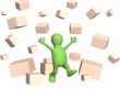 The happy 3d person - puppet on sale