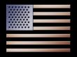 Metal American flag