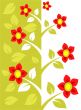 red flower pattern