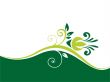green flower background