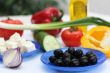 Multi-coloured vegetables for salad