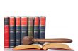 Gavel over the opened law book