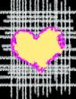 Grunge heart on a grunge background
