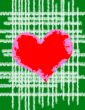 Grunge heart on a grunge background