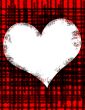 Grunge heart on a grunge background