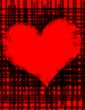 Grunge heart on a grunge background