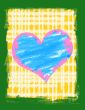 Grunge heart on a grunge background