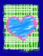 Grunge heart on a grunge background
