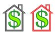 Houses with Money Symbols