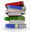 Pile of books. 3D the isolated image.