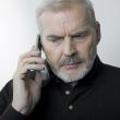Senior man on phone