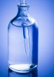 Blue chemistry vials