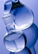 Blue chemistry vials
